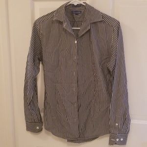 Façonnable Navy Striped Dress Shirt